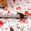 Papel de Presente de Natal, Papel de Presente para Estudantes e Crianças, Papel Artesanal DIY, Papel Decorativo de Frutas para Véspera de Natal