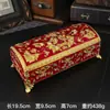Caja de joyería esmaltada estilo europeo, diseño creativo de rosa, caja de almacenamiento de accesorios de lujo ligero para collares, pulseras y pendientes, caja exquisita de nicho