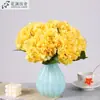 Flores Artificiales 3 Piezas 1 Ramo Hortensia Flores Falsas de Seda Flor Falsa Artificial Ramo de Hortensia Decoración de Mesa Auxiliar de Sala de Estar Arreglo Floral