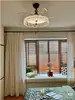 Luminária de Teto para Quarto Estilo Meio do Século Francês Nova Lâmpada Retrô Americana de Alto Padrão para Quarto Principal Lâmpada de Flor de Vidro para Sala