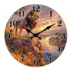 Reloj de Pared Calavera Transfronterizo, Reloj Calavera Demonio del Infierno Muerte, Reloj de Cuarzo Decoración Personalizada Lista para Usar en Sala de Estar del Hogar