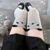 Meias Fofas de Urso Japonês Bidimensional para Crianças, Primavera e Outono, Algodão Puro, Harajuku, Macias, Fofas, Cartoon, Meias até o Joelho