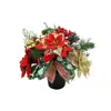 Arreglo floral navideño transfronterizo de Amazon Decoración navideña europea y americana Rosa artificial planta en maceta Fruta navideña flor artificial