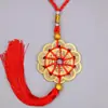 Colgante de Monedas de Diez Emperadores de Flor de Ciruelo de Cobre Puro con Cuerda para Colgar, Monedas de Cobre para Coche al por Mayor, Buena Suerte y Seguridad, Adorno Colgante para Coche para el Interior