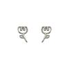 Lo real es muy pequeño, simple y pequeño, moda para estudiante que va al trabajo, micro incrustado de circón, todo combina, chapado en oro de 14K, pendientes de fábrica