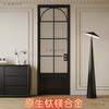 Puerta de Baño Retro Francesa Aleación de Titanio Magnesio Aluminio Balcón Dormitorio Estudio Baño Puerta Plana Estilo Nuevo