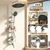 En stock venta al por mayor para el hogar baño ducha baño frío y caliente multifuncional cuatro velocidades salida de agua presurizada cabezal de ducha juego completo un juego completo