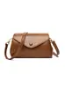 Bolsa cilíndrica simples retrô de luxo leve com tampa flip-top nova para mulheres, casual, fashion, versátil, de ombro e transversal de grande capacidade, tendência