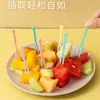 Juego de Tenedores Desechables para Fruta para Uso en Casa, Palillos para Fruta, Pastel, Postre, Bocadillo Tenedores de Plástico, Tenedores Pequeños de Dibujos Animados Coloridos