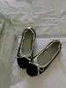 Chuyuji 2026 Novo Modelo Sapatilhas Ballet Bico Redondo Laço Color Block para Mulheres, Versátil Salto Baixo Boca Rasa Aumenta Altura Flats