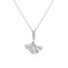 Collar de Plata de Ley S925 con Hoja para Mujer, Diseño Minimalista de Nicho, Cadena para Clavícula Microincrustada con Circonita, Suministro Directo y Dropshipping