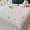 Alfombrilla Refrigerante de Tela Gruesa Engrosada de Verano Sábana para Cama de Estudiante Pieza Única para Cama Individual de Dormitorio Lavable a Máquina Todas las Estaciones Funda de Almohada