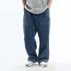 Pantalones Vaqueros Rectos Largos Casuales de Estilo Coreano Retro para Primavera y Otoño, Talla Grande, Moda Masculina Versátil Oversize