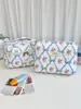 Bolsa de Maquillaje Vertical con Lazo Gran Capacidad Compartimentada Portátil para Viaje Neceser Bolsa de Mano para Guardar Cosméticos