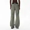 Pantalones Cargo Tridimensionales Estilo Retro Americano para Hombre, Pantalones Largos Versátiles Rectos Sueltos Estilo Melard para Hombre