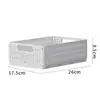 Cesta de Almacenamiento Plegable Gabinete de Cocina Artículos Varios Caja de Almacenamiento para Snacks Caja de Almacenamiento de Escritorio para el Hogar Cesta de Almacenamiento de Plástico Blanca