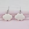 Pendientes de nube de macarrón de AliExpress transfronterizos con letras de resina multicolor, gancho para la oreja, accesorio de uso diario.