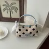 Bolso Tote de Piel con Cera de Aceite Maillard 2026 con Lazo y Etiqueta de Corazón, Gran Capacidad, Bolso de Hombro Moderno y Versátil