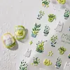 Tensor Estilo Fresco Planta en Maceta Pegatinas para Uñas de Gato Mn376 Estilo Japonés Dibujos Animados 3D Gatito Lindo Pegatinas para Uñas de Gato