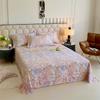 Venta al por mayor del fabricante Sábana de algodón puro cepillado estampada Pieza única Sábana de cama estampada acolchada engrosada Textiles para el hogar Nantong