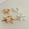 Anillo Abierto de Mariposa Metálico Mate Dorado Vintage Estilo Francés con un Ambiente Elegante, Anillo Apilable de Alta Gama Estilo Ins para Mujer