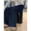 Jeans de Pierna Ancha Azul Tanino para Mujer 2025 Primavera y Otoño Nuevos Holgados de Cintura Alta Pequeños Versátiles Rectos