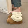 Botas de invierno estilo Northeastern 2026, con suela gruesa, caña baja, nueva colección de invierno, botas de nieve forradas de felpa para mujer, engrosadas, mocasines sin cordones