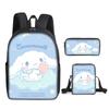 Nuevo Perro de Orejas Grandes Cinnamoroll Perro Canela Mochila Escolar Juego de Tres Piezas Mochila Multitamaño Bolso de Hombro
