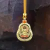 Novo cabaço oito padroeiros cinco ye dupla face tridimensional thangka pingente 12 signos do zodíaco de mão pingente de Buda