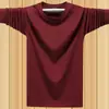 Comercio Exterior 2026 Primavera y Otoño Sudadera Básica Casual para Hombre Camiseta Deportiva de Color Sólido Top Holgado de Talla Grande de Manga Larga para Hombre