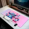 Alfombrilla de Piso de Dibujos Animados de Stitch, Alfombrilla de Mesa Antideslizante Absorbente de Agua para Mesa de E-Sports, Resistente a Manchas y al Desgaste, Felpudo para Puerta de Entrada, Alfombrilla de Ratón Grande