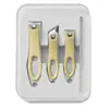 Set de Cuatro Piezas de Cortaúñas de Acero Inoxidable al por Mayor con Caja, Cortauñas de Filo Afilado, Cortauñas Portátiles y Fáciles de Usar para Recortar Uñas y Manicura