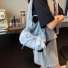 Bolso Cruzado de Color Sólido Casual con Lazo Bolso Dumpling para Mujer Verano 2025 Nuevo Bolso de Hombro Casual a la Moda