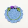 Posavasos de Ramo de Rosas Hecho a Mano Terminado Crochet de Lana Cambio de Taza Ramo de Mano Regalo Creativo Posavasos de Flor Tejida
