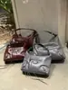 Bolso Hobo de Ciudad para Motocicleta, Bolso de Motocicleta con Remaches, Bolso de Hombro, Bolso Tote de Gran Capacidad, Bolso de Cuero Genuino para Mujer, Bolso Transfronterizo