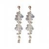 Pendientes de Borla de Flores Dulces Pendientes de Mujer Super Hada Estilo Vacaciones de Viaje Junto al Mar Pendientes Elegantes de Moda para Cara Cuadrada