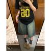 Camiseta de Manga Corta Estampada de Lujo para Jóvenes Ropa Personajes Camiseta de Manga Corta de Algodón Puro Nueva Llegada para Mujer Ropa para Niñas
