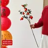 Fruta Romã Artificial Estilo Chinês Flor Artificial Flor Artificial Decoração Flor de Véspera de Ano Novo Festiva Ano Novo Sala de Estar Mesa de Jantar Decoração de Casa