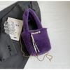 Nova Bolsa Quadrada Pequena de Pelúcia 2026, Bolsa de Mão, Bolsa de Embreagem, Bolsa Transversal da Moda de Nicho, Bolsa de Ombro Estilosa, Bolsa de Corrente