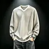 Sudadera con Capucha Rayada de Dos Piezas Falsas de Moda Americana para Hombre, Primavera y Otoño, Casual, Holgada, Tallas Grandes, Versátil, Cuello en V