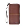 Nova carteira masculina bolsa de mão com zíper longo carteira masculina casual de negócios carteira macia de grande capacidade bolsa para celular