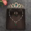 Coroa de Noiva, Conjunto de Colar e Brincos Exquisitos e Super Delicados para Festa de 18 Anos com Vestido de Noite, Acessórios de Princesa Doce