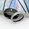 Anillo para Hombre de Moda Creativo Estilo Coreano Owello Acero Joyería Anillos de Pareja con Diamantes Personalidad de Estudiante Tendencia para Mujer