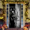 Exclusivo transfronterizo, popular serie de cortinas para puerta de Halloween con impresiones de alta definición de fantasmas, calabazas y vampiros - decoraciones festivas para tu puerta