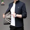 Chaqueta de hombre 2024, primavera y otoño, fina, de mediana edad y jóvenes, informal, con cuello de negocios, chaqueta de papá