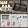 Fregadero de Cocina de Acero Inoxidable Gris Nano de un Solo Seno Grande Lavabo para Lavar Verduras Nuevo Juego Completo de un Solo Seno Grueso de 3MM para Cocina