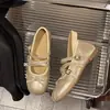 Zapatos Mary Jane Estilo Ballet Francés para Mujer, Novedad Otoño 2026 Zapatos Planos de Punta Cuadrada con Lazo, Versátiles para Combinar con Faldas