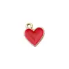 Aleación rosa que gotea aceite, corazón de San Valentín, rosa, accesorio de colgante DIY para pulsera y collar