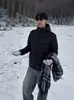 Jaqueta de plumas acolchoada leve estilo americano para homens, casaco externo esportivo à prova de vento espessado para outono e inverno, casaco de algodão cleanfit