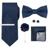 Conjunto de Gravata Masculina, Acessórios para Terno de Negócios, Gravata Vinho de Alta Qualidade com Padrão Paisley, Mais Vendido Transfronteiriço